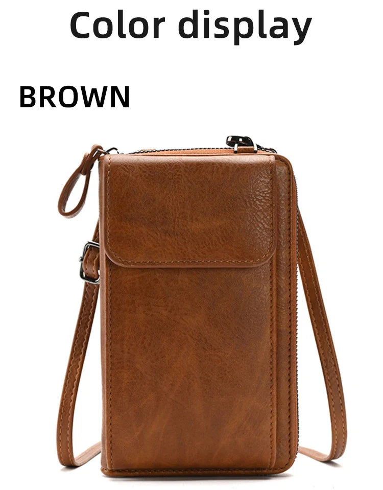 Fashionable single-shoulder bag, versatile crossbody bag, colorful mobile phone bag, large-capacity coin purse