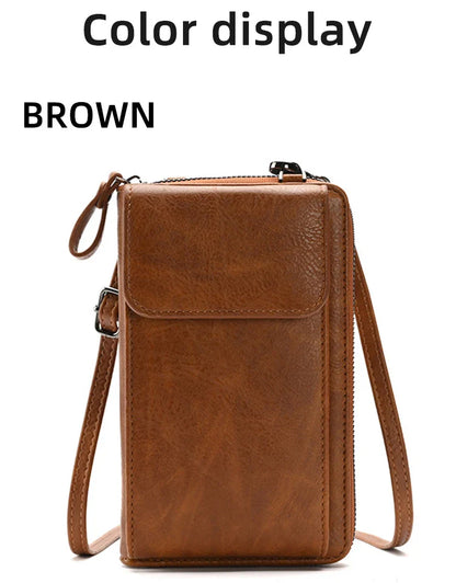 Fashionable single-shoulder bag, versatile crossbody bag, colorful mobile phone bag, large-capacity coin purse