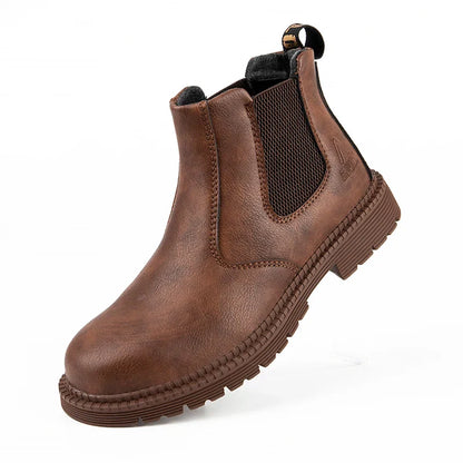 Fashion Safety Shoes Men's Work Steel Toe Caps Male Indestructible Protective Shoes Puncture-Proof Security Footwear Work Boots