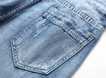 2024 New Men's Stretchy Short Jeans Fashion Casual Slim Fit High Quality Elastic Denim Shorts Male Brand Summer Clothes