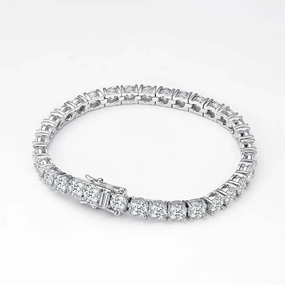 3/4/5mm Moissanite Tennis Bracelet for Women Man S925 Silver Plated 18k Gold Wedding Party Fine Jewelry with certificate