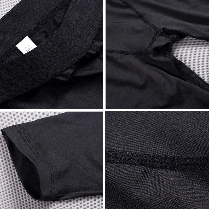 Men's compression sports pants fast drying fitness sports pants running tight pants training tight pants black red gray line