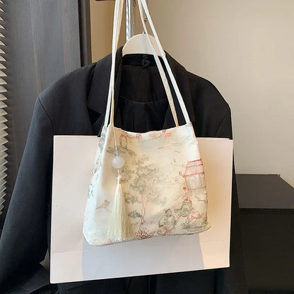 Hot Selling Chinese Style Embroidered Fashionable Women's Shoulder Bag 2026 Summer New Trend Large Capacity Handbag