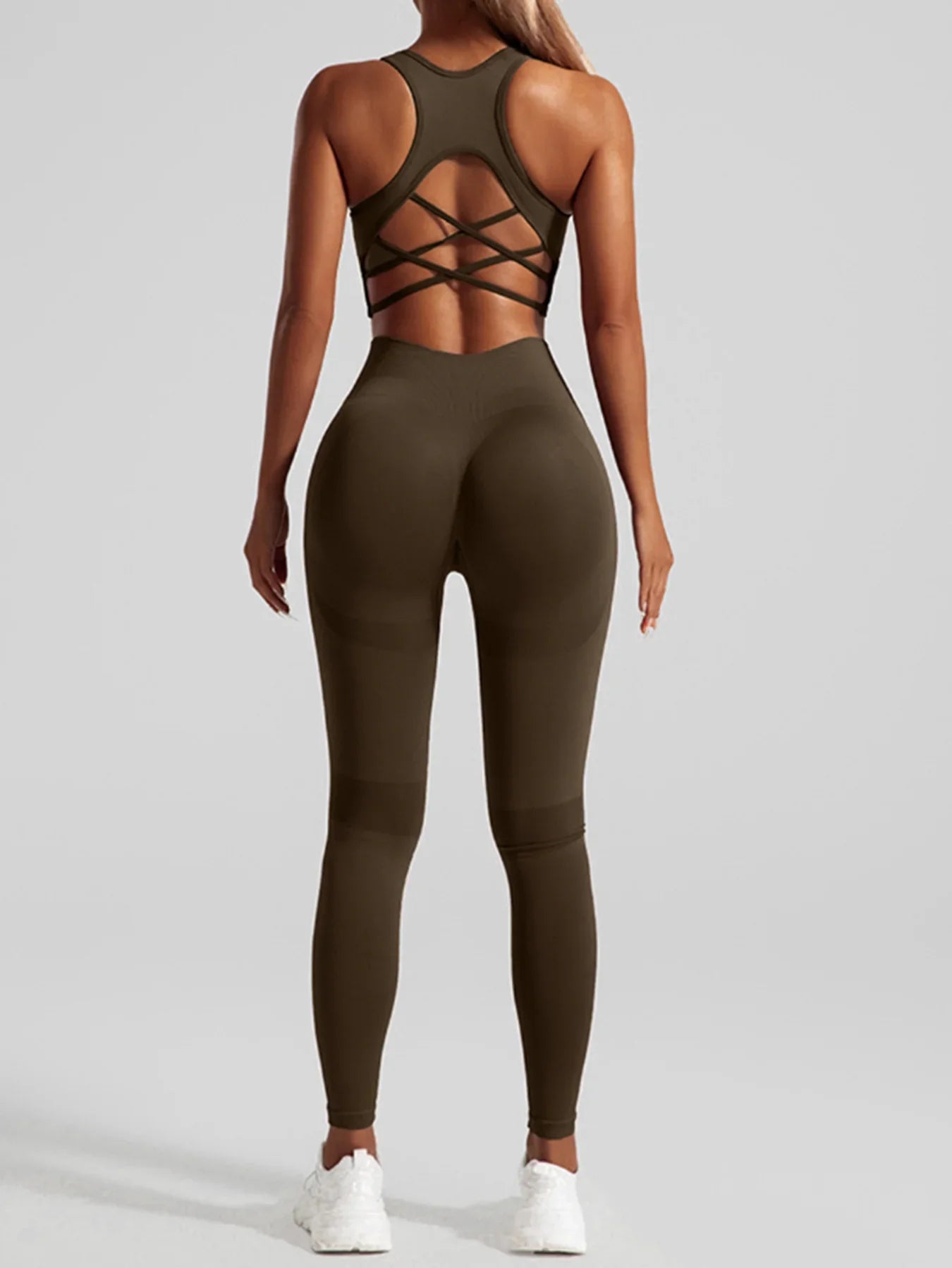 Women's Workout Set 2 Piece, High Impact Sports Bra and High Waist Leggings, Quick Dry Fitness Yoga Suit