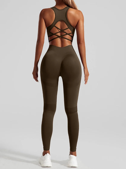 Women's Workout Set 2 Piece, High Impact Sports Bra and High Waist Leggings, Quick Dry Fitness Yoga Suit