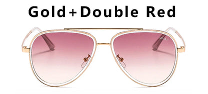 Sunglasses Women Mirror Quay Shades Brand Designer Gradient Pilot Sunglasses