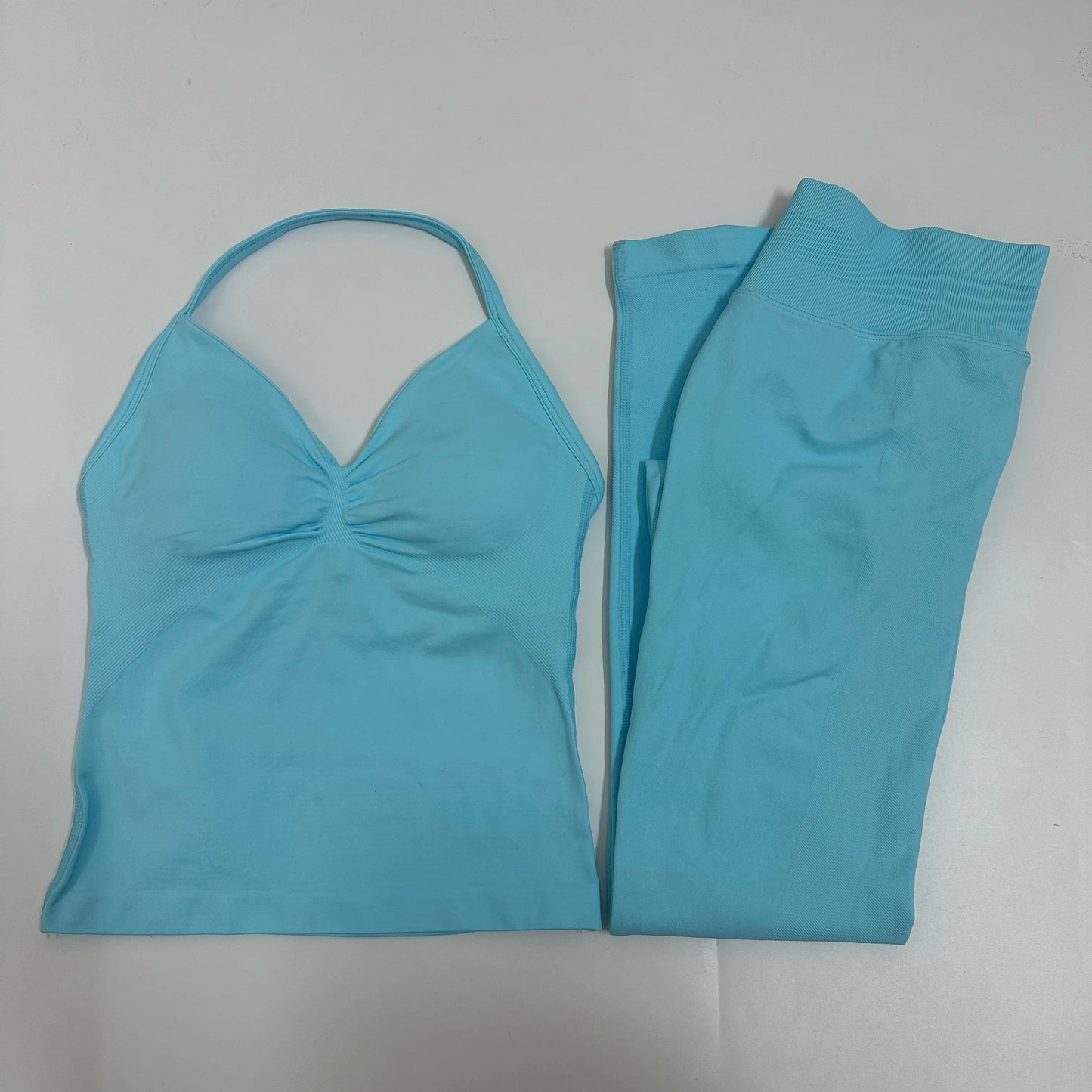 2Pcs Women's Gym Yoga Set Seamless High Waist Leggings Sports Bra Top Workout Outfit Fitness Activewear Runothes Outfit Yoga Set