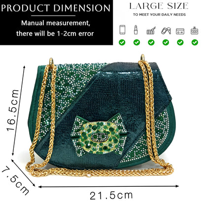 Elegant Rhinestone Peep Toe High Heels for Women - Luxury Italian Dark Green Sandals with Coordinating Bag