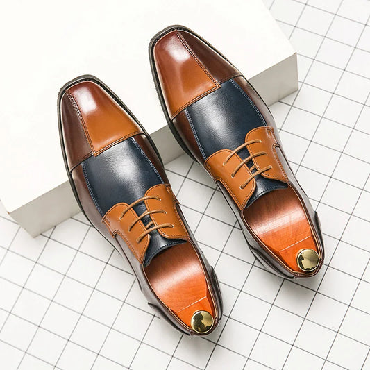 Handmade Men's Wingtip Oxford Shoes Black Groom Wedding Shoes Men's Formal Leather Shoes Classic Business Formal Men's Prom Shoe