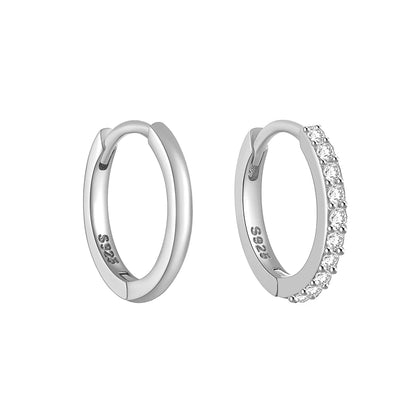 925 Sterling Silver Glossy Hoop Earrings Gold Color Tiny Cartilage Piercing Small Huggie Earring Fine Jewelry Accessories