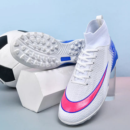 New Men Football Boots Kids Ankle Cleats Grass Soccer Shoes Futsal Indoor Sport Match Training TF/FG Hot-selling High-quality