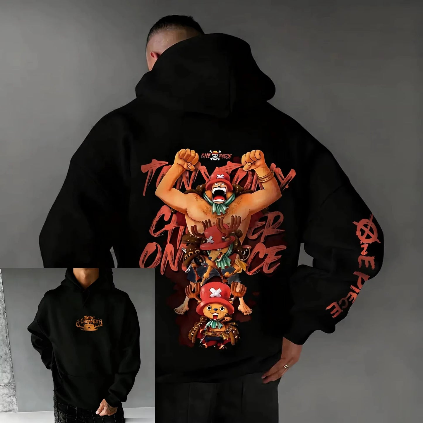 Anime Chopper Printed Hoodie  Spring/Autumn New Men's and Women's Loose Casual Street Hip Hop Parent Child Sweater