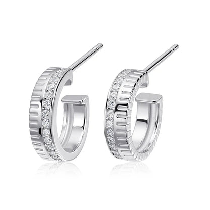 1mm Brilliant cut Full Moissanite Stud Earrings for Women D Color Sparkling Party Girls Jewelry 100% 925 Sterling Silver
