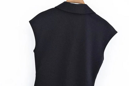 Pleated Midi Dresses for Women Sleeveless Shirt Dress Woman White Black Women's Summer Dress Draped Party Dress Women