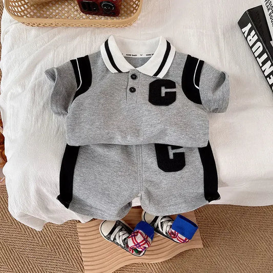 Kids Summer Clothes Sets Toddler Baby Boys Cotton T-shirt + Shorts 2Pcs Children Casual Outfits Clothing Tracksuits 0-5Years