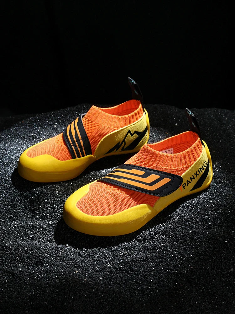 Rock Climbing Shoes Boys Girls Indoor Outdoor Breathable Mesh Beginner Children Rock Climbing Bouldering Training Sports Shoes