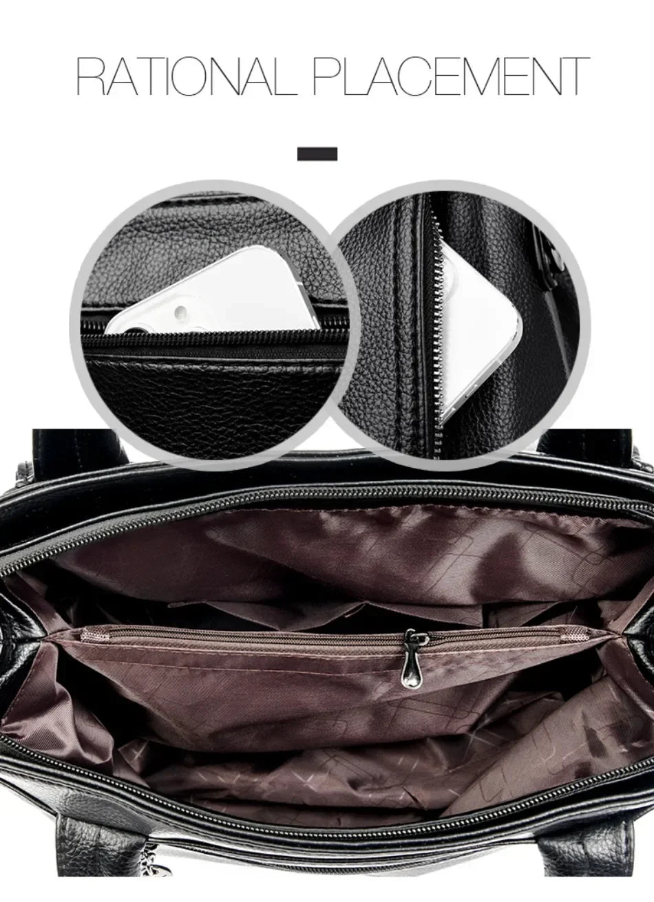Luxury Purses and Handbags High Quality Soft Leather Shoulder Crossbody Bags for Women 2024 Elegant Tote Messenger Sac A Main