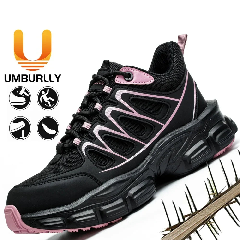 Size 35-42 Women Work Safety Shoes With Steel Toe, Female Sneakers Smash-proof Puncture-proof, Waterproof Safety Working Boots