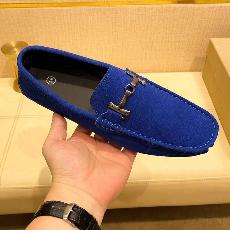 Suede Men Casual Shoes Lazy Shoes Male Breathable Slip-on Mens Driving Flat Shoes Comfortable Boat Shoe Loafers Moccasins