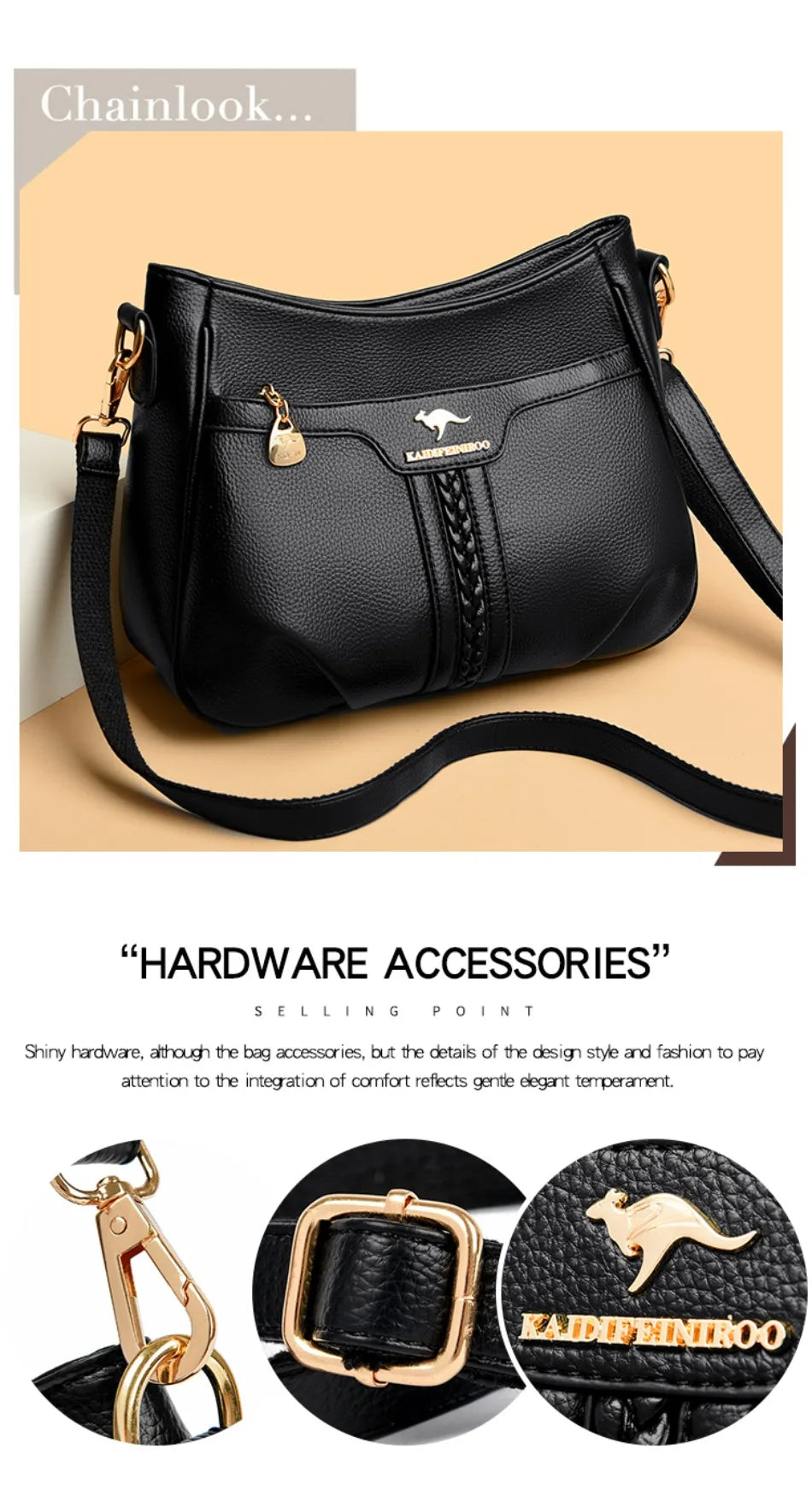 Genuine High Quality Soft Leather Women's Handbag Trend Designer Female Crossbody Bag Casual Shoulder Messenger Handbags 2024