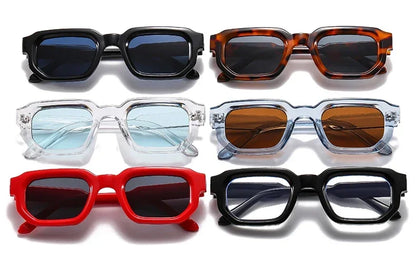 Fashion Blue Square Sunglasses For Women Men Retro Luxury Designer Clear Lens Sun Glasses Shades UV400 Eyeglasses