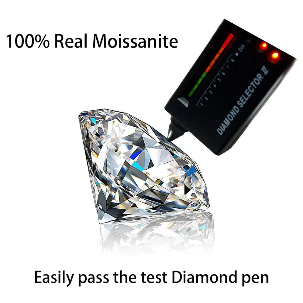 0.3-2 Carat Moissanite Stud Earrings S925 Silver Lab Diamond Earrings For Women Man Party Fine Jewelry
