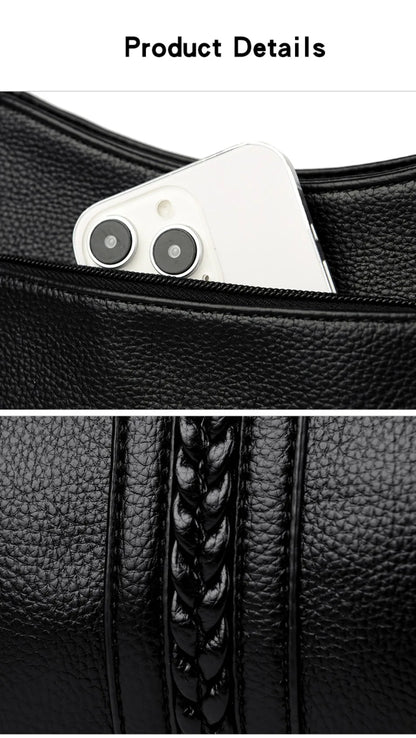 Genuine High Quality Soft Leather Women's Handbag Trend Designer Female Crossbody Bag Casual Shoulder Messenger Handbags 2024