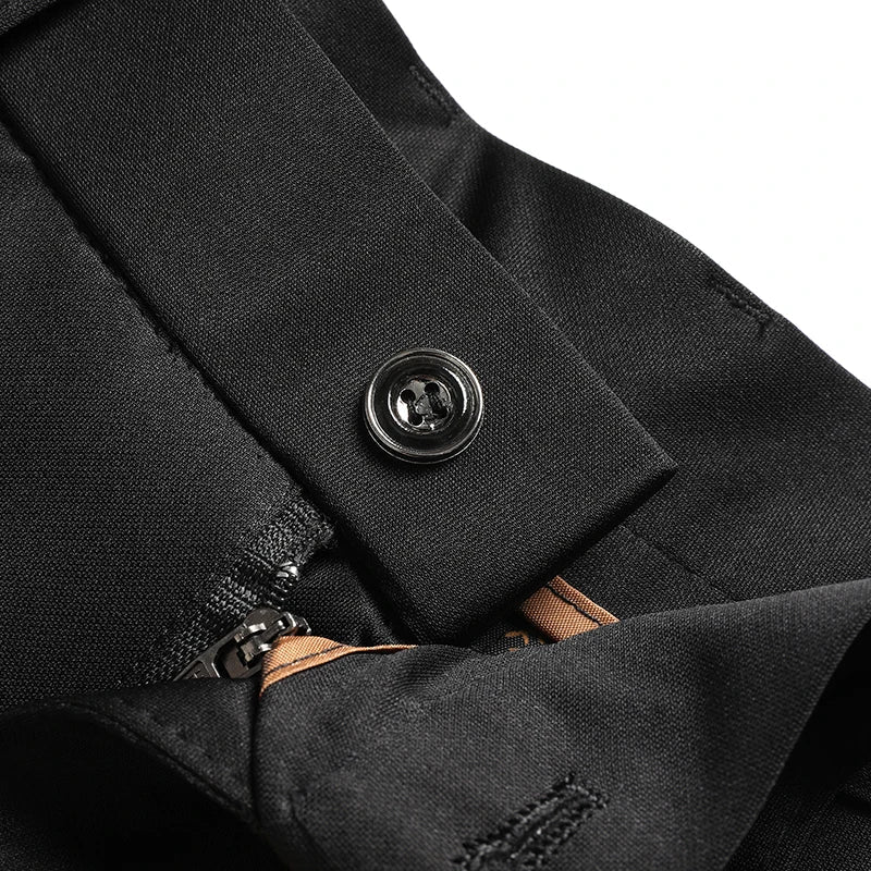 3 PCS Men's Straight Leg Stretch Suit Pants, Business Casual Trousers Combo, Lightweight Breathable All-Season Pants for Men