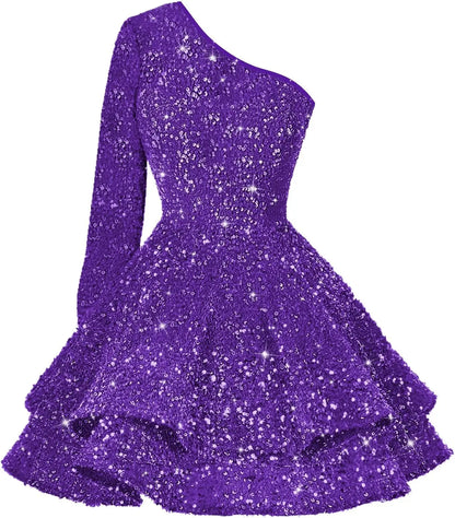 Sequin Short Homecoming Dress for Teens Sparkly Prom Dress Sweet 14 16 Birthday Photo Shoot Gowns Mini Dress Graduation Dress