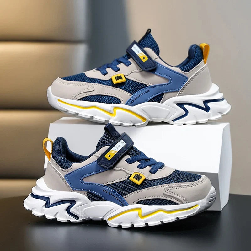 Boys' Summer Mesh Breathable Sneakers Anti-Skid Outdoor Tennis Shoes for Children Sport Running Size 28-39