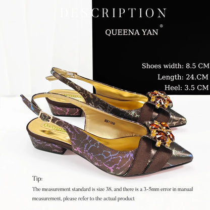 Italian Fashion Sandals and Bag Matching Set 2025 Women Party Perfect Matching for Lemon Green Color Wedding Shoes