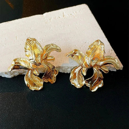 Vintage Earrings Women Bohemian Big Irregular Geometric Gold Metal Dangle Drop Earrings Exaggerated Jewelry 2024