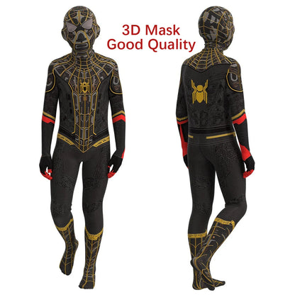 Kids Superhero Spider Costume Spandex Jumpsuit Halloween Cosplay Costumes Bodysuit Kids Separation Party Set Jumpsuit Halloween