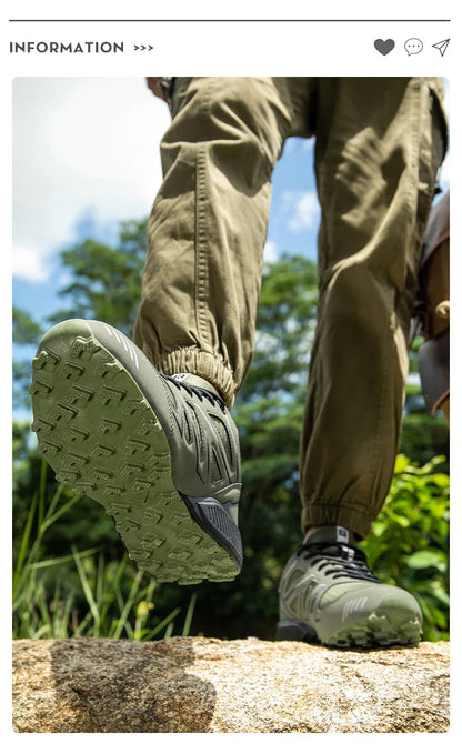 Waterproof Hiking Shoes Men‘s Outdoor Trekking Sneakers Mountain Climbing Camping Trainers Hunting Tactical Boots Bike Shoe Male