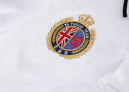 Men's polo shirt England Great Britain Royal casual sports party cotton embroidery luxury contrast color original design