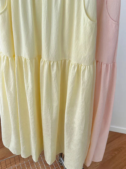 Women's Summer Effortless Chic Midi Skirt - Korean Flowy Big Hem Voluminous Ruffle Cake Skirt