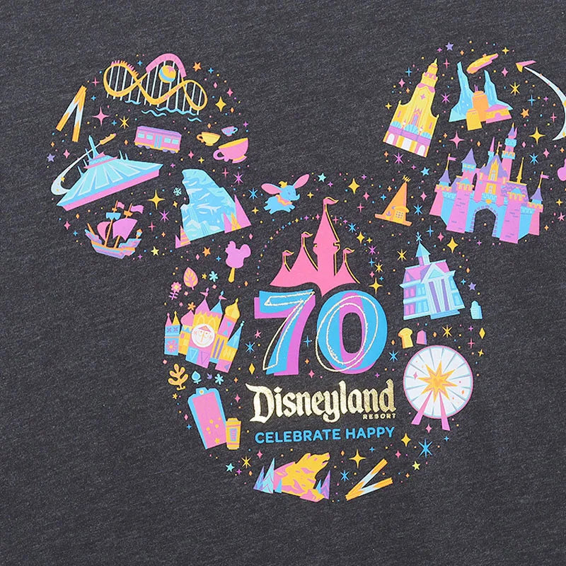 Embroidery T Shirt Women Casual V Neck Short Sleeve Tshirt Top Mickey Cartoon Tee Streetwear