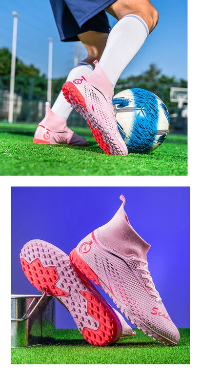 New MenFootball Boots High-quality  Soccer Shoes Professional Outdoor FG/TF Non-Slip Soccer Cleats Training Shoes Ultralight