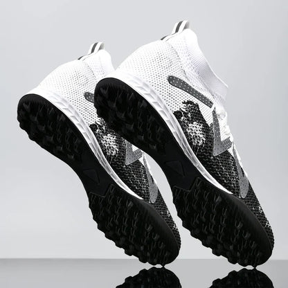 Professional Soccer Shoes TF Broken Nail Teenagers Durable Looking HighTops Training Shoes Adult Outdoors Non Slip FootballShoes