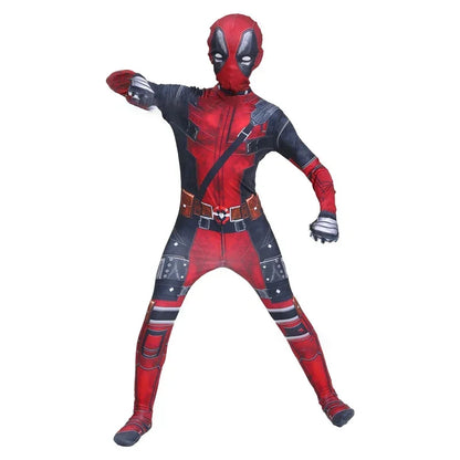 Deadpool Superheroes Child Costume Kid Halloween Cosplay Costume Deadpool Kids Suit Jumpsuit Superhero Deadpool Child Costume
