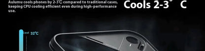 Magnetic Phone Case for iPhone 17 Pro/Pro Max Heat Dissipation Aluminum Alloy Thermal Case with Lens Protective Frame