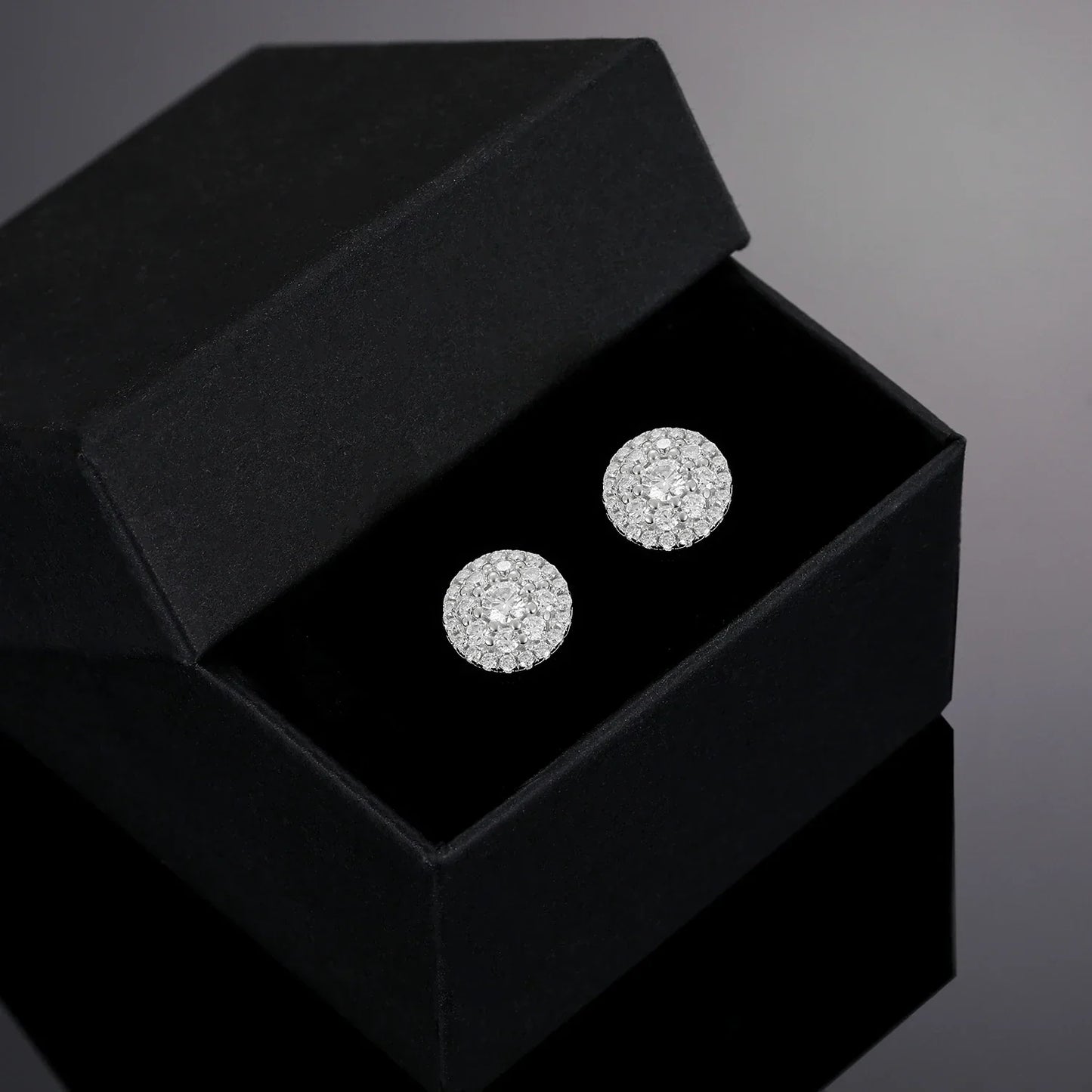 D Color Moissanite Stud Earrings For Women Top Quality 100% 925 Sterling Silver Sparkling Wedding Jewelry Shining Ear Accessory
