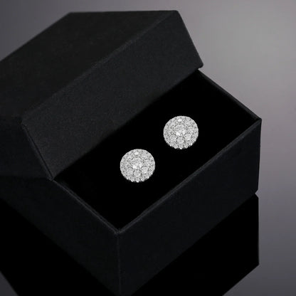 D Color Moissanite Stud Earrings For Women Top Quality 100% 925 Sterling Silver Sparkling Wedding Jewelry Shining Ear Accessory
