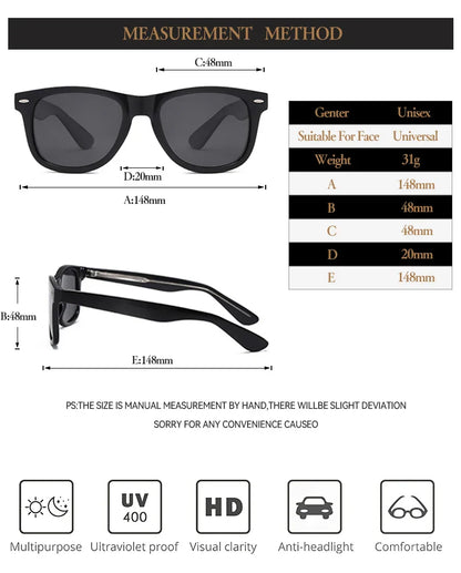 Fashion Vintage Square Sunglasses Men Women High-Quality Luxury Brand Designer Sun Glasses Driving Fishing UV400 Eyewear