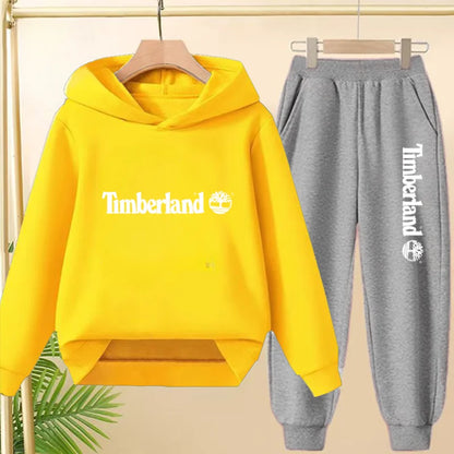 Children Clothing Autumn Winter Hoodie Coat Sweatshirt Top+Trousers Boys Girls Toddler 3-12Yrs Casual Kids Charming Pullover Set