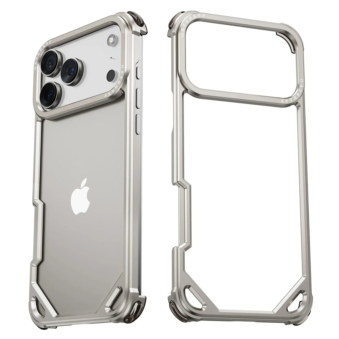 iPhone 17 Pro Max 17 Air Phone Case Aluminum Alloy Metal Frameless Shells Magsafe Minimalist Anti-Drop Protective Cover