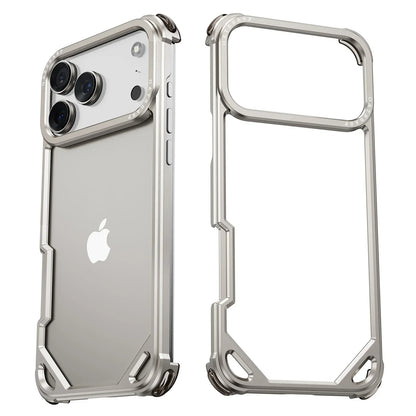 iPhone 17 Pro Max 17 Air Phone Case Aluminum Alloy Metal Frameless Shells Magsafe Minimalist Anti-Drop Protective Cover