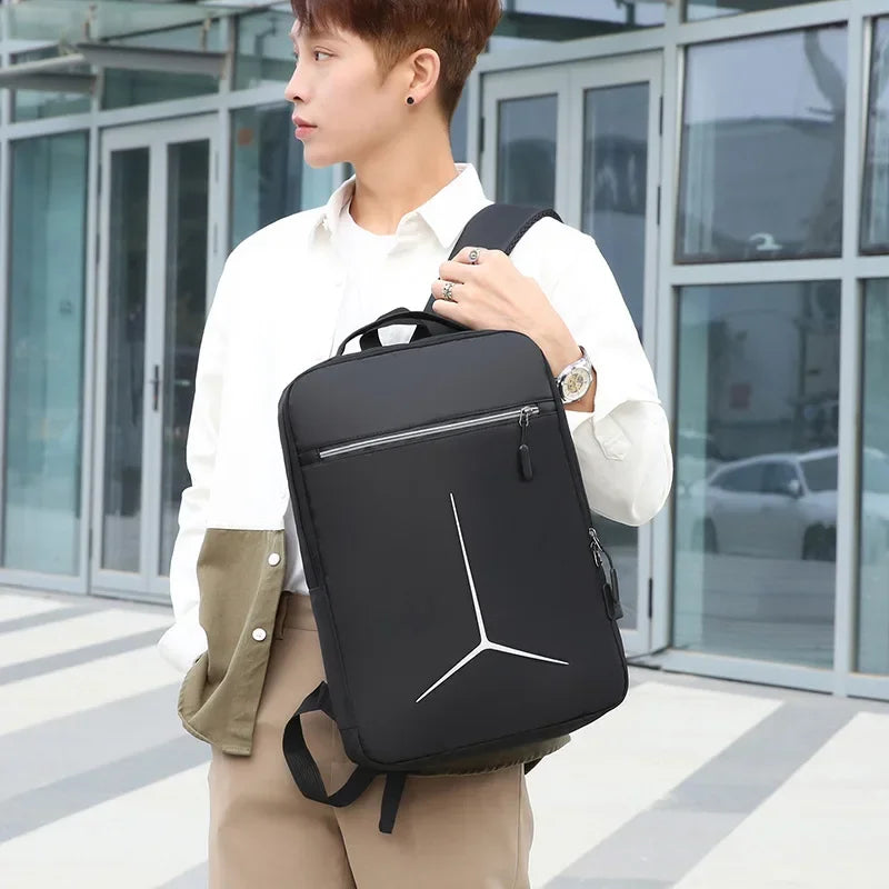 New Anti-theft USB Waterproof Hard Case Travel Smart Laptop Motorcycle Backpack Man EVA Fashion Business Men's Shell Backpack