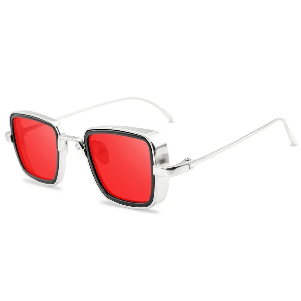 Brand Shades Men Women Sun Glasses UV400 Square Vintage Metal Steampunk Sunglasses