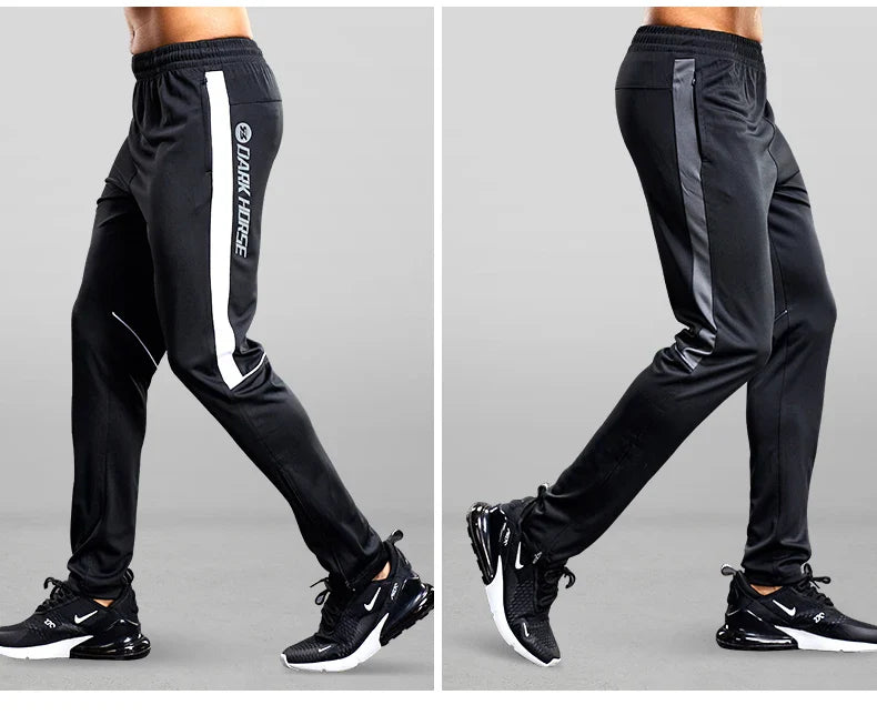 Men Sport Pants Running Pants With Zipper Pockets Soccer Training Jogging Sports Trousers Fitness Football Leggings Sweatpants